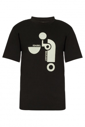 T-shirt with velvet logo, zdjęcie 1 T-shirt with velvet logo od Isabel Marant